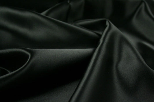 Fabric by the Yard - Lamour Matte Satin - Black