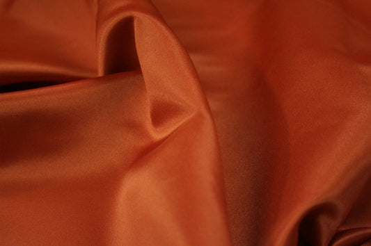 Fabric by the Yard - Lamour Matte Satin - Rust