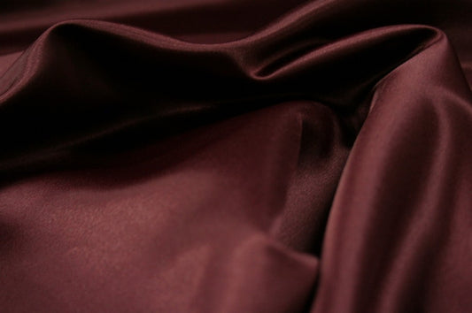 Fabric by the Yard - Lamour Matte Satin - Burgundy