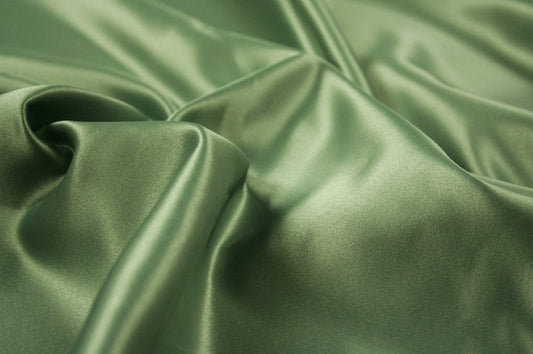 Fabric by the Yard - Lamour Matte Satin - Dk Sage