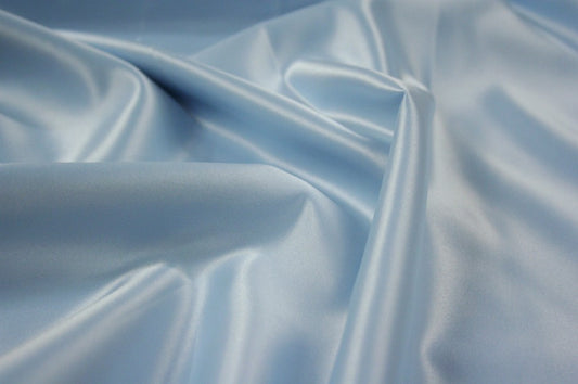 Fabric by the Yard - Lamour Matte Satin - Baby Blue