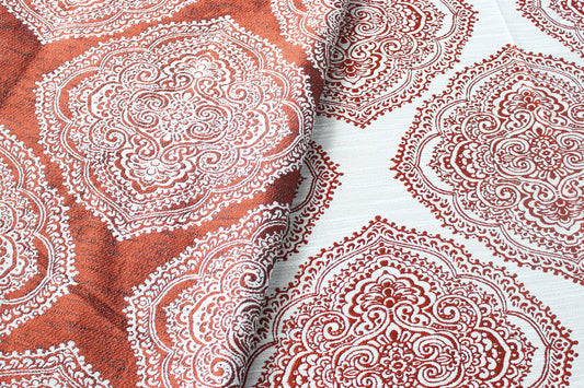 Fabric by the Yard - Mehndi - Mandarin