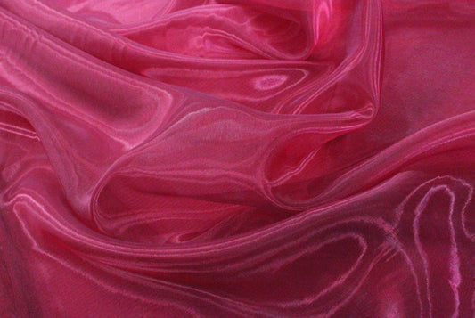 Fabric by the Yard - Mirror Organza - Burgundy