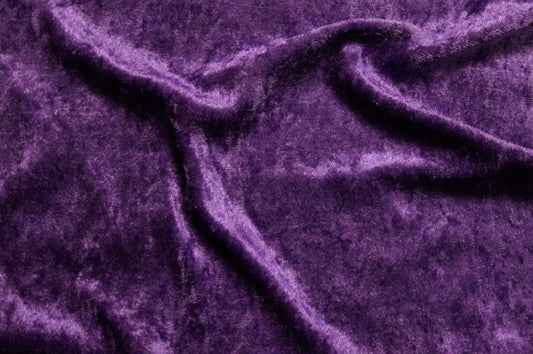 Fabric by the Yard - Panne Velvet - Plum