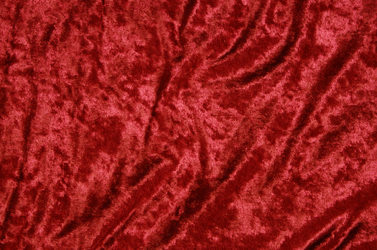 Fabric by the Yard - Panne Velvet - Red