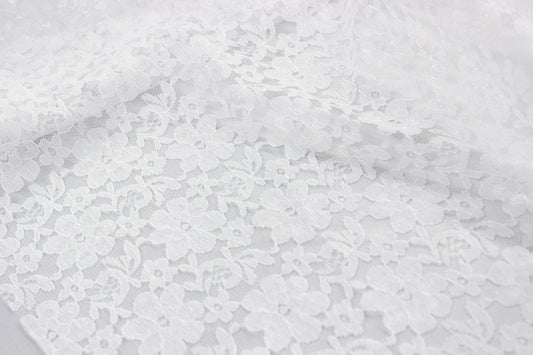 Fabric by the Yard - Rachelle Lace - White