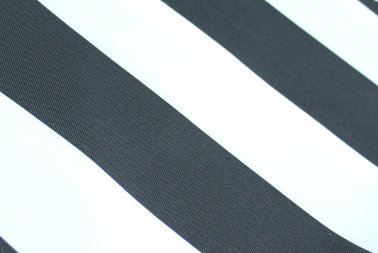 Fabric by the Yard - Striped Print Poly - Black & White