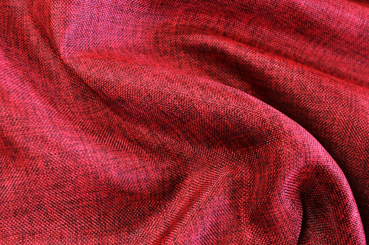 Fabric by the Yard - Vintage Linen - Burgundy