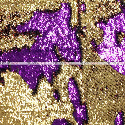 Fabric by the Yard - Chameleon Reversible Sequins - Purple Gold